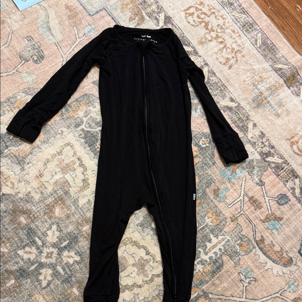 Little Sleepies Black Zip-Up Onesie